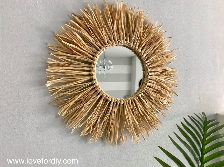 DIY Raffia Mirror // Amazing BOHO DECOR – LoveForDIY